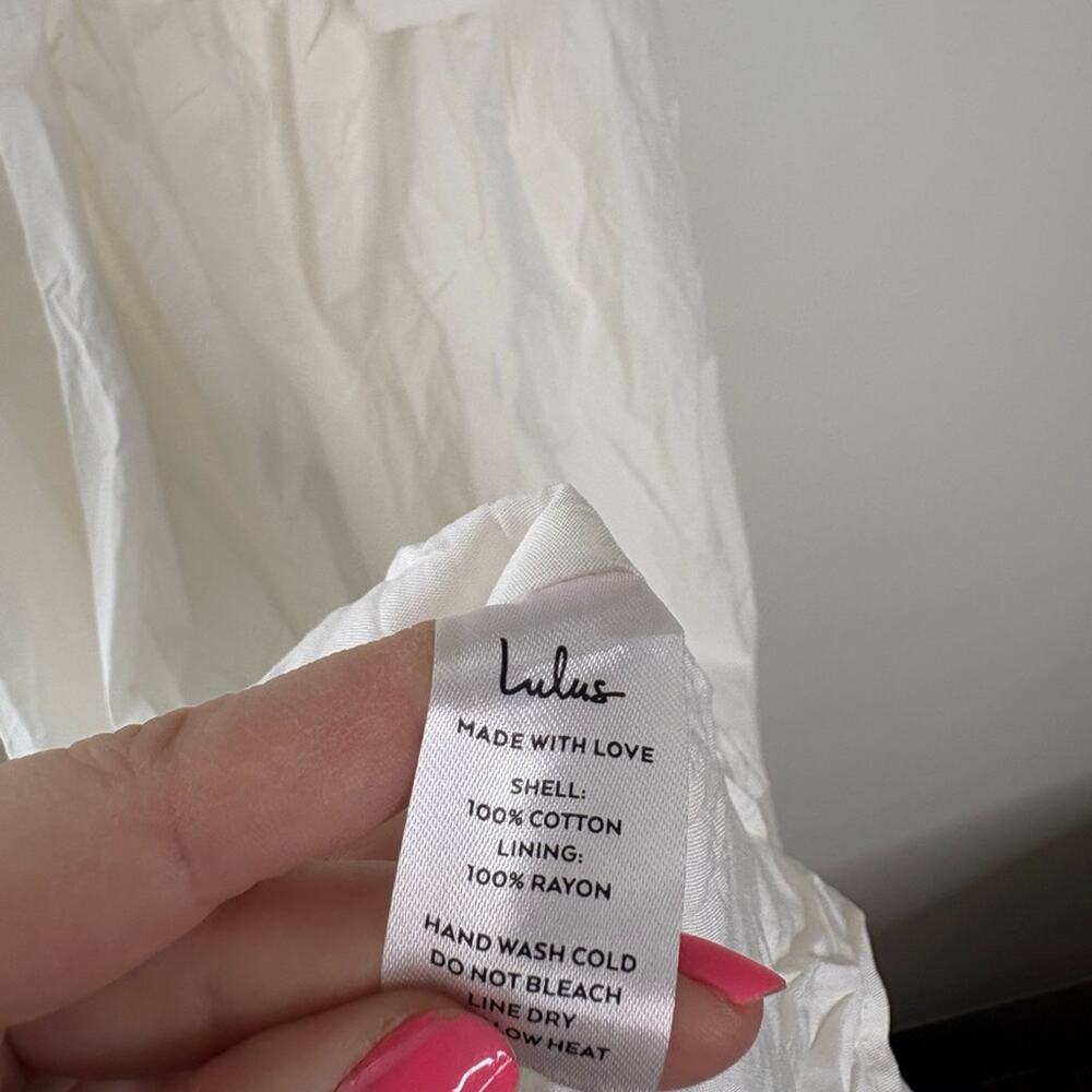 Lulus Strolling Sicily White Pleated Backless Midi Dress NWT Size Medium Pockets - Picture 9 of 9